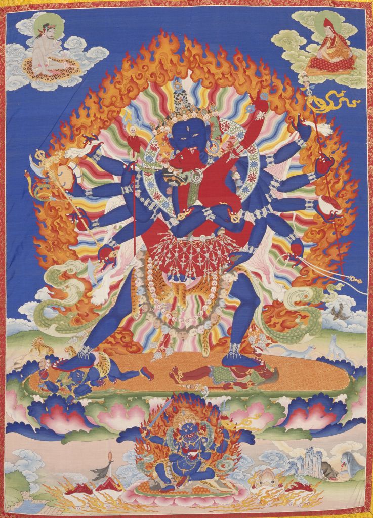 图片[1]-The king Buddha Thangka on the tapestry Yin body-China Archive